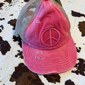 C.C Pink and Tan women’s Trucker Hat